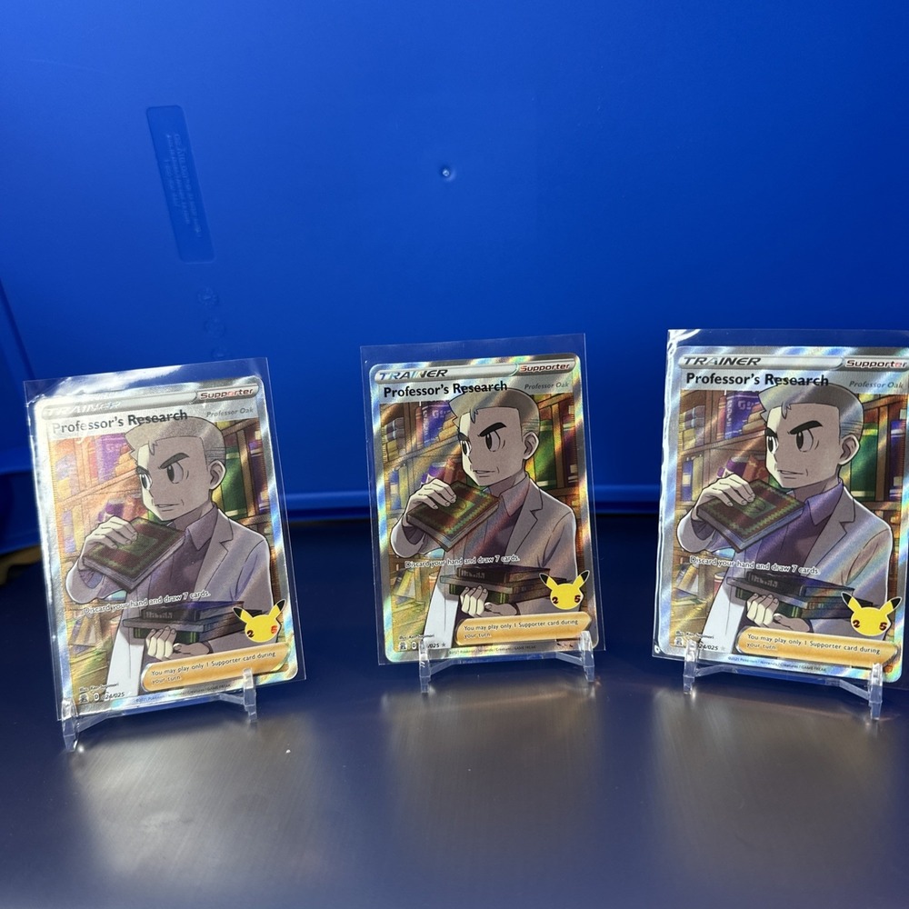 Professor's Research (Full Art)‎ 024/025 Celebrations Holo x3 Lot